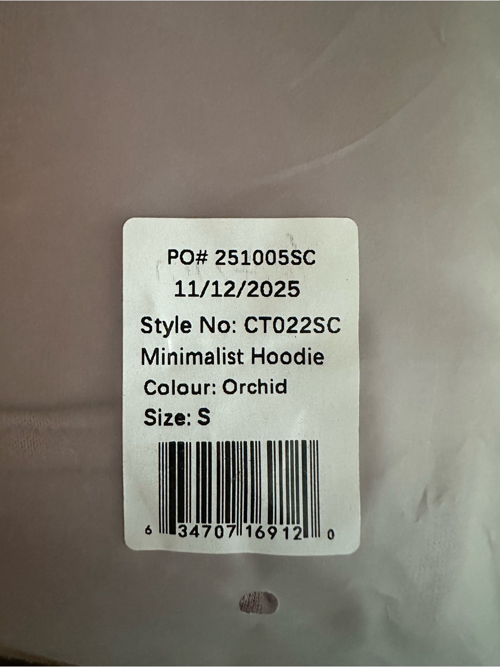 WEEKEND SALE! NWT Comfrt Minimalist Orchid Oversized Hoodie with Front Pocket - Picture 5 of 5